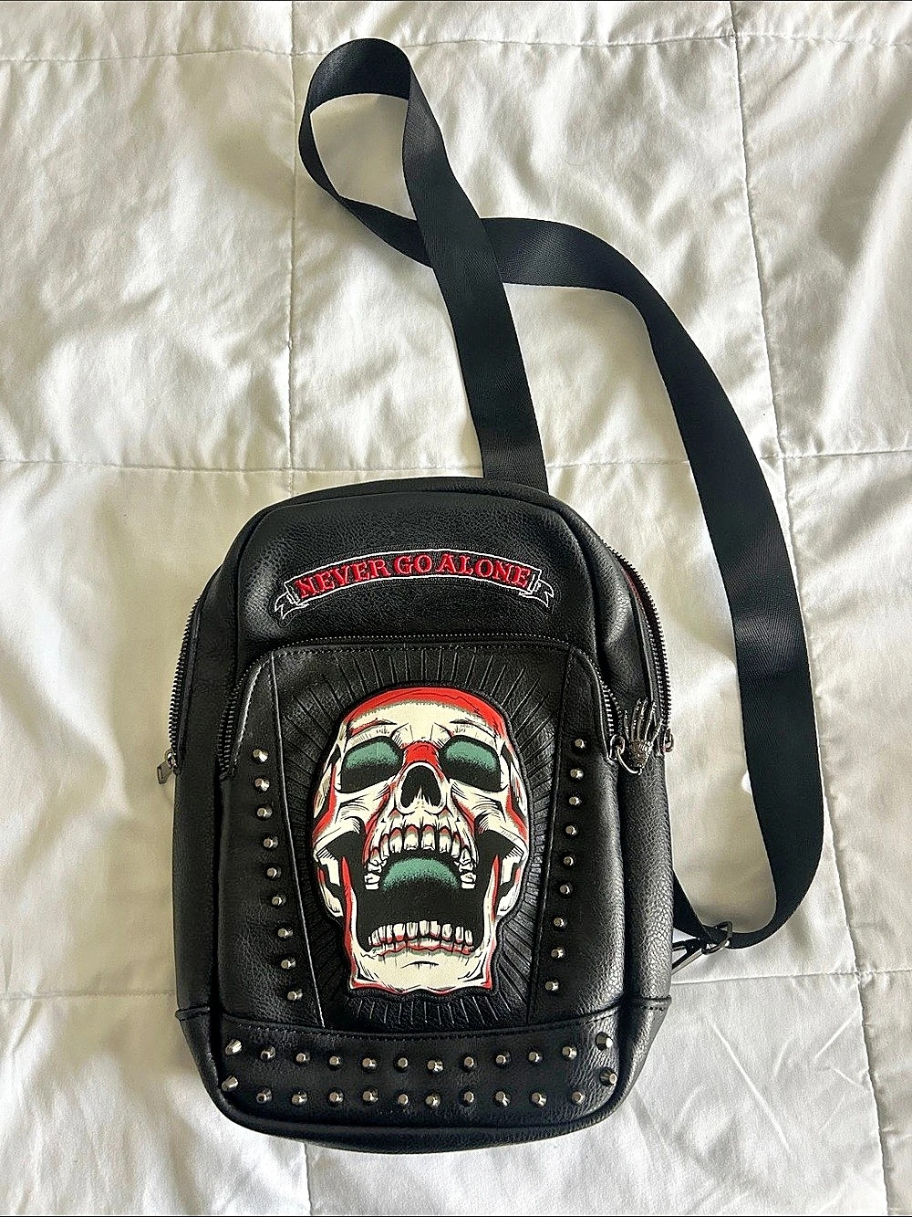 Universal Studios Halloween Horror Nights 2023 Never Go Alone Sling Backpack